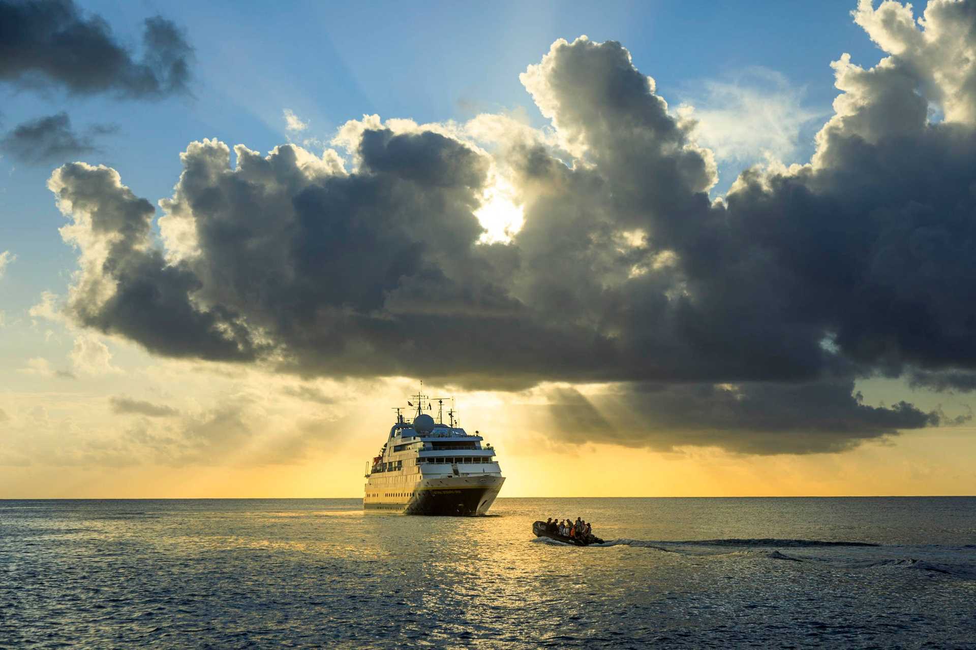 National Geographic Orion at sunset