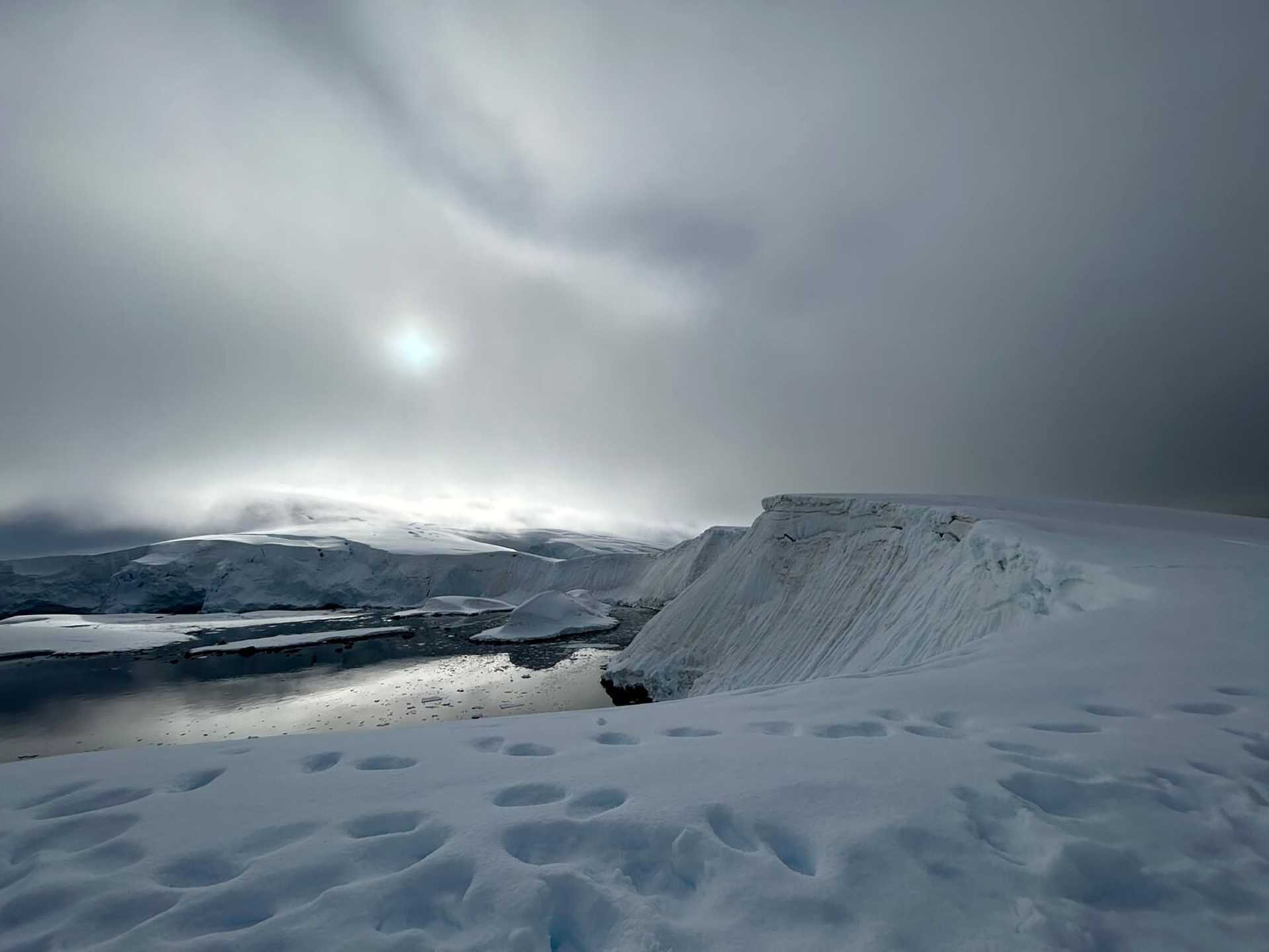 snowy Antarctic landscape 