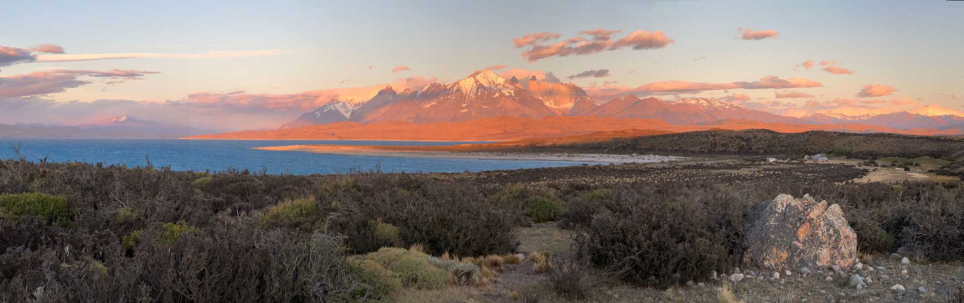 a panorama of Torres Del Paine National Park